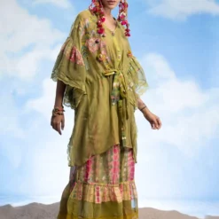 CAPISVIRLEO Green Embellished Kaftan Set -Deals Drapizia Store 30623cp31 3