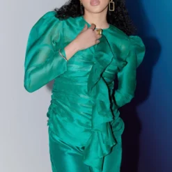 FEBo6 Green Ruched Top -Deals Drapizia Store 30623febo50 4