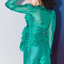 FEBo6 Green Ruched Top -Deals Drapizia Store 30623febo50 5