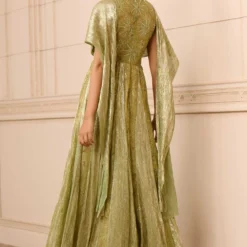 Tarun Tahiliani Sage Green Crystal Embellished Jumpsuit -Deals Drapizia Store 31323tt12 4