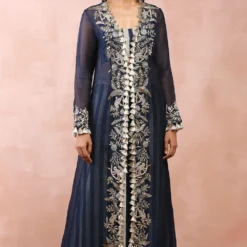 Payal Singhal Navy Embellished Jacket Set