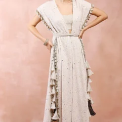 Payal Singhal Cream Chikankari Jacket Set -Deals Drapizia Store 31523ps29 2