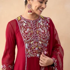 Ahilian Red Thread Embellished Kurta Set 10 Ahilian Red Thread Embellished Kurta Set -Deals Drapizia Store 31723an23 4 1