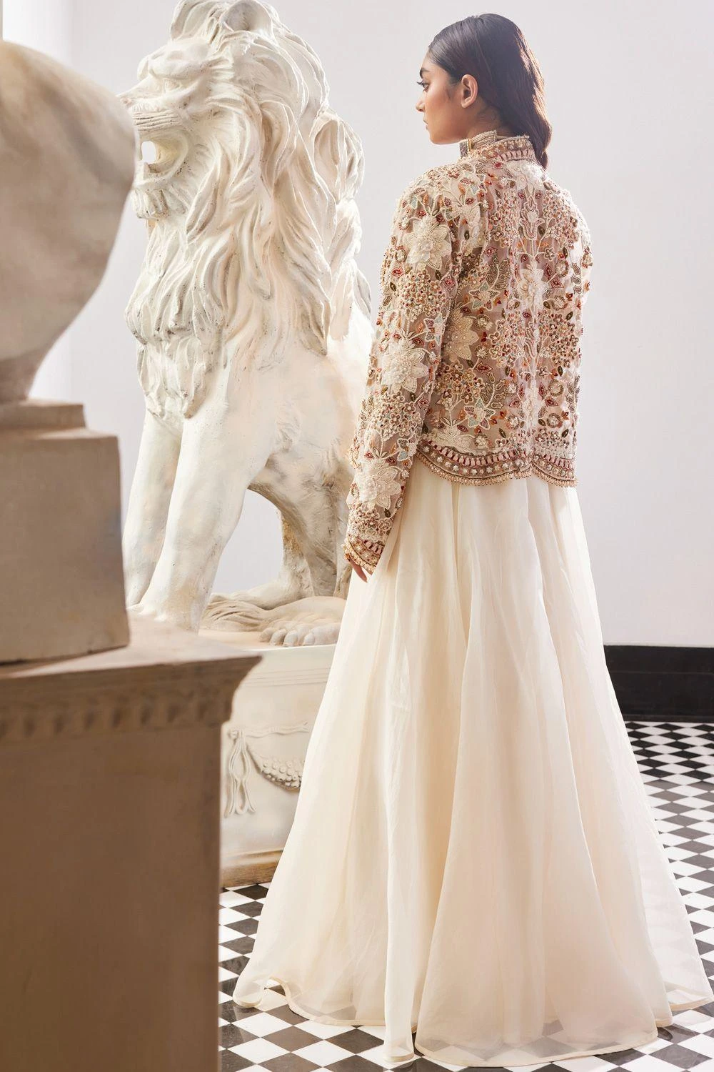 Ridhima Bhasin Meadow 3-D Floral Embellished Lehenga Set 7 Ridhima Bhasin Meadow 3-D Floral Embellished Lehenga Set - Image 5