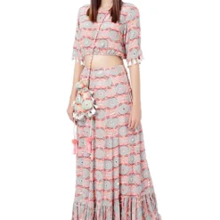 Payal Singhal Printed Skirt Set With Tassel Detail -Deals Drapizia Store 319416 2