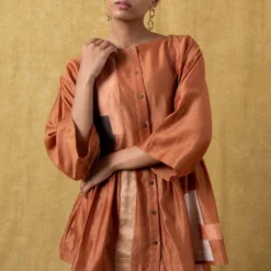 SWGT Beige Colour Block Gathered Top -Deals Drapizia Store 33sw 8 4