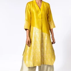 Bodhi Tree Yellow V Neck Kurta Set