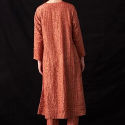 Amrich Zuri Pastel Red Hand-Woven Metallic Stripe Dress 9 Amrich Zuri Pastel Red Hand-Woven Metallic Stripe Dress -Deals Drapizia Store 41123am43 4