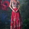 Chandrima Red Floral Embroidered Layered Lehenga -Deals Drapizia Store 41123cm22 1