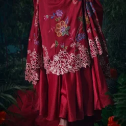 Chandrima Red Floral Embroidered Layered Lehenga -Deals Drapizia Store 41123cm22 3