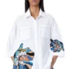 Kanika Goyal Label White Peonies Hand Embellished Shirt -Deals Drapizia Store 4423kgl19 1