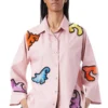 Kanika Goyal Label Pink Hand Embellished Shirt
