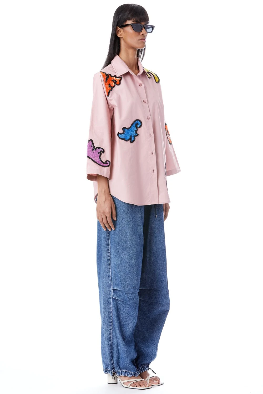 Kanika Goyal Label Pink Hand Embellished Shirt 5 Kanika Goyal Label Pink Hand Embellished Shirt - Image 3
