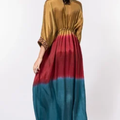 CAPISVIRLEO Ombre Dyed Habutai Silk Kaftan 11 CAPISVIRLEO Ombre Dyed Habutai Silk Kaftan -Deals Drapizia Store 44cp1 5