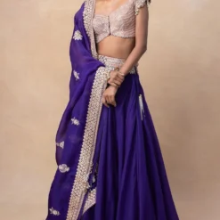 Anamika Khanna Purple Embellished Lehenga Set