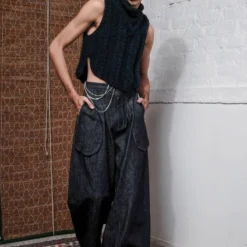 QUOD Mysterious Black Yeti Knitted Vest -Deals Drapizia Store 51123qu40 3