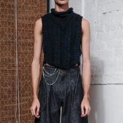 QUOD Mysterious Black Yeti Knitted Vest -Deals Drapizia Store 51123qu40 4