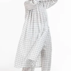 Three Front Gathered Checkered Tunic
