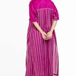 Three V-neck Hot Pink Striped Kaftan Set -Deals Drapizia Store 53thw8 5
