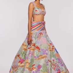 Aisha Rao Ivory Tissue Applique Lehenga Set 8 Aisha Rao Ivory Tissue Applique Lehenga Set -Deals Drapizia Store 64ar10 3