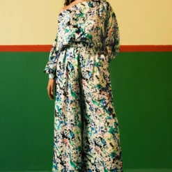 Studio RIGU Splatter Off-shoulder Top