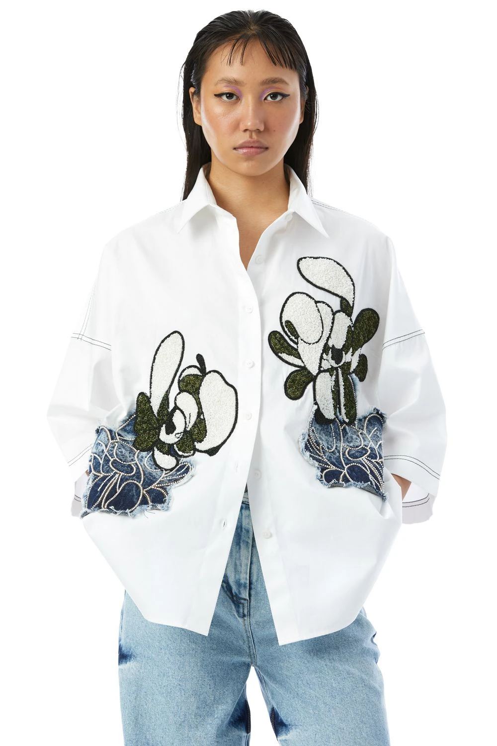 Kanika Goyal Label Warped Vine Embellished Shirt 5 Kanika Goyal Label Warped Vine Embellished Shirt - Image 3