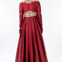 Jayanti Reddy Maroon Embroidered Yoke Anarkali -Deals Drapizia Store 712jr4 4