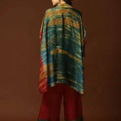 CAPISVIRLEO Emerald & Red Tie & Dye Kaftan Set -Deals Drapizia Store 71cap41 5