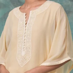 Anjul Bhandari Yellow Chikankari Embroidered Kaftan Set 11 Anjul Bhandari Yellow Chikankari Embroidered Kaftan Set -Deals Drapizia Store 73ab4 4