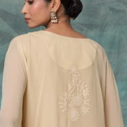 Anjul Bhandari Yellow Chikankari Embroidered Kaftan Set 12 Anjul Bhandari Yellow Chikankari Embroidered Kaftan Set -Deals Drapizia Store 73ab4 5