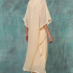 Anjul Bhandari Yellow Chikankari Embroidered Kaftan Set 13 Anjul Bhandari Yellow Chikankari Embroidered Kaftan Set -Deals Drapizia Store 73ab4 6