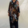 Bennch Black Window Leaf Printed Kaftan 2 Bennch Black Window Leaf Printed Kaftan -Deals Drapizia Store 8323be22 1