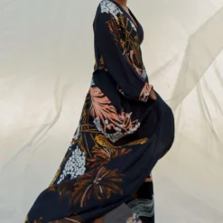 Bennch Black Window Leaf Printed Kaftan -Deals Drapizia Store 8323be22 4