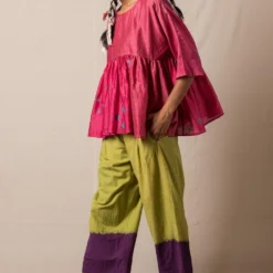 Injiri Pink Chanderi Bandhani Top -Deals Drapizia Store 84inj11 2