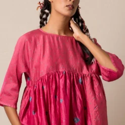 Injiri Pink Chanderi Bandhani Top -Deals Drapizia Store 84inj11 4