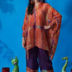 CAPISVIRLEO Orange Tie Dye Co-ord Set