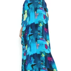 Payal Singhal Teal Painterly Printed Embroidered Kaftan -Deals Drapizia Store 8923ps17 5