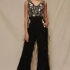 Shriya Som Floral Embroidered Feather Jumpsuit -Deals Drapizia Store 912ss25 1