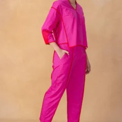 Bodice Hot Pink V-neck Top 9 Bodice Hot Pink V-neck Top -Deals Drapizia Store 9823be2 3