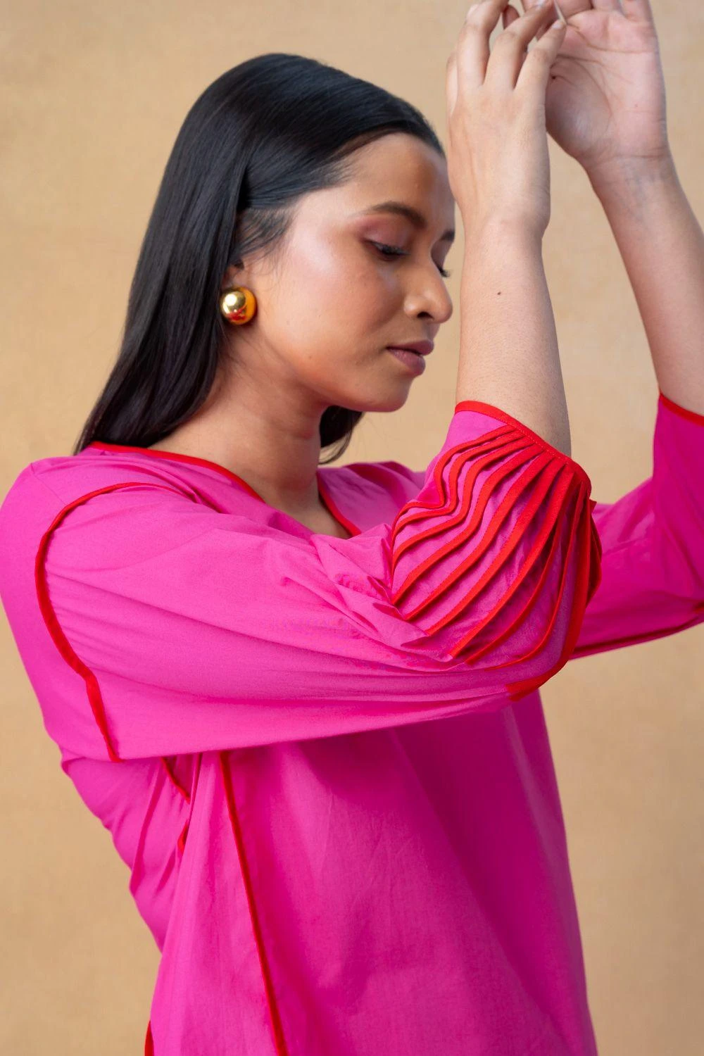 Bodice Hot Pink V-neck Top 6 Bodice Hot Pink V-neck Top - Image 4