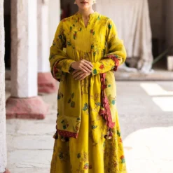 Archana Jaju Yellow Silk Kurta Set