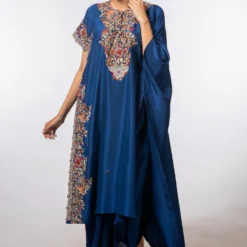 Anamika Khanna Blue Embroidered Kaftan & Pants