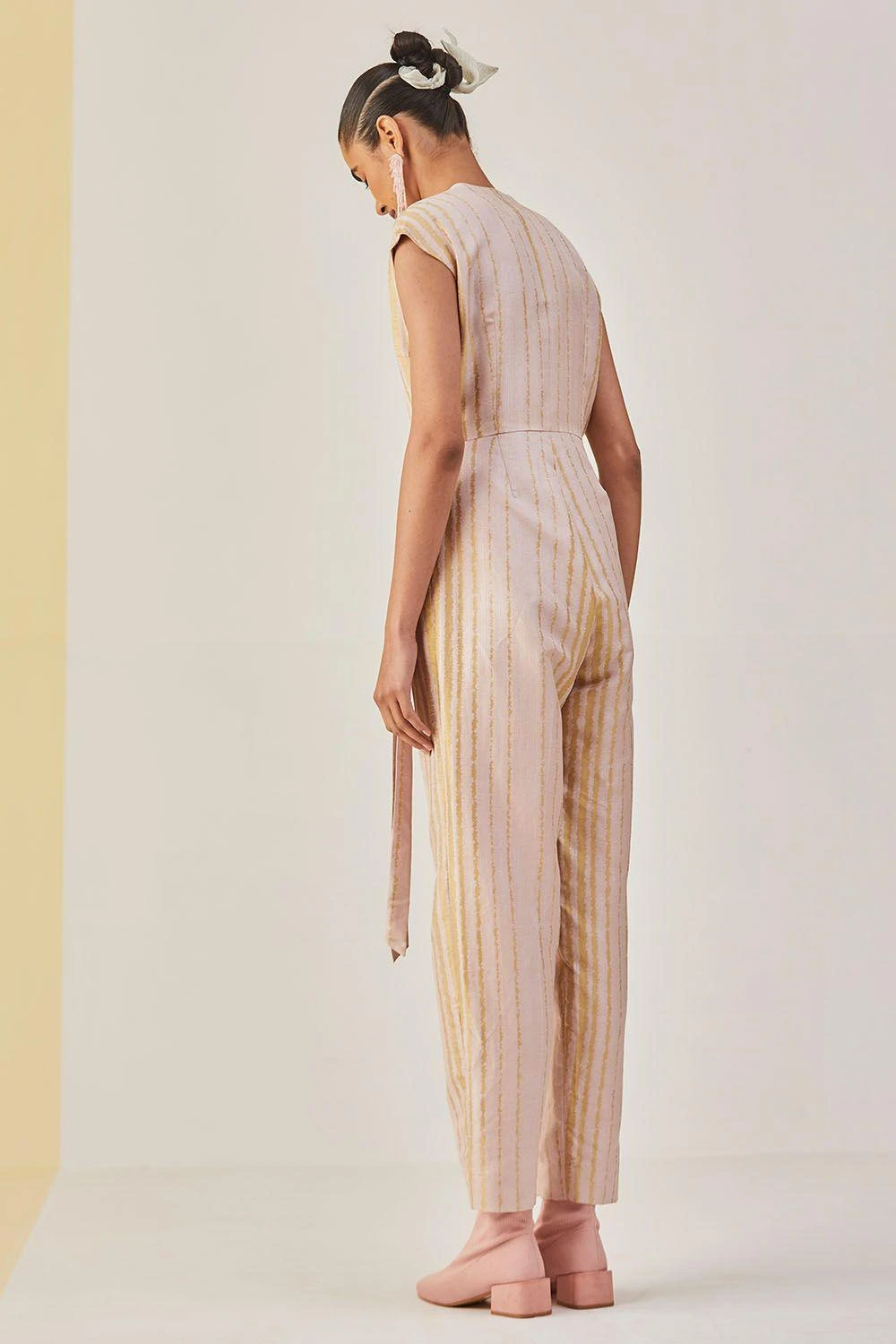 Alamelu Striped Sleeveless Jumpsuit 5 Alamelu Striped Sleeveless Jumpsuit - Image 3