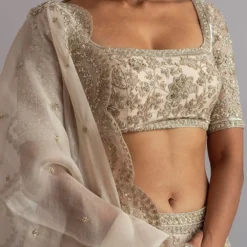 Anushree Reddy Ivory Organza Lehenga Set -Deals Drapizia Store ar004 5