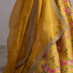 Anushree Reddy Mustard Floral Printed Lehenga Set -Deals Drapizia Store ar014 4