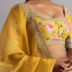 Anushree Reddy Mustard Floral Printed Lehenga Set -Deals Drapizia Store ar014 5