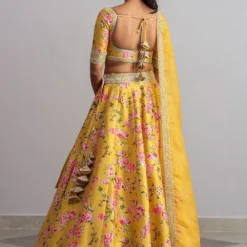 Anushree Reddy Mustard Floral Printed Lehenga Set -Deals Drapizia Store ar014 6