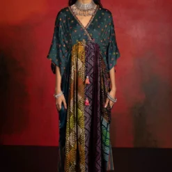 Sunira Designs Mirch Masala Green Kaftan