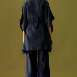 Chandrima Indigo Beadwork Kaftan Shirt 11 Chandrima Indigo Beadwork Kaftan Shirt -Deals Drapizia Store ch1112 5