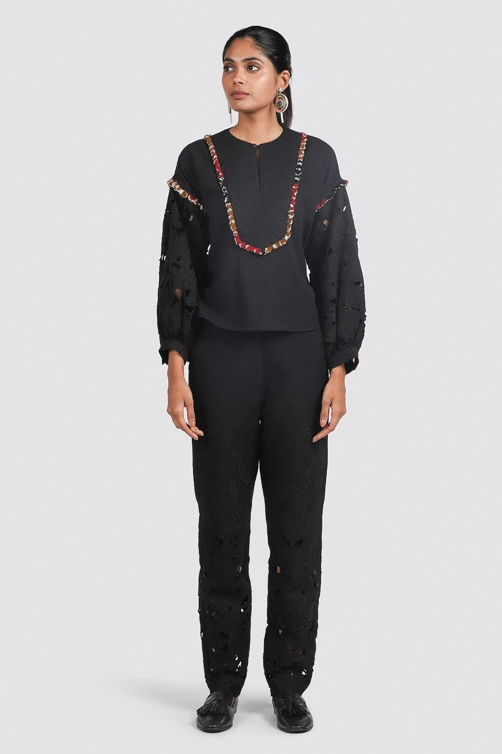 Chandrima Black Cutwork Top 3 Chandrima Black Cutwork Top